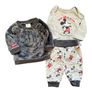 Disney Baby Mickey Mouse 3-Piece Outfit Set 0-3m